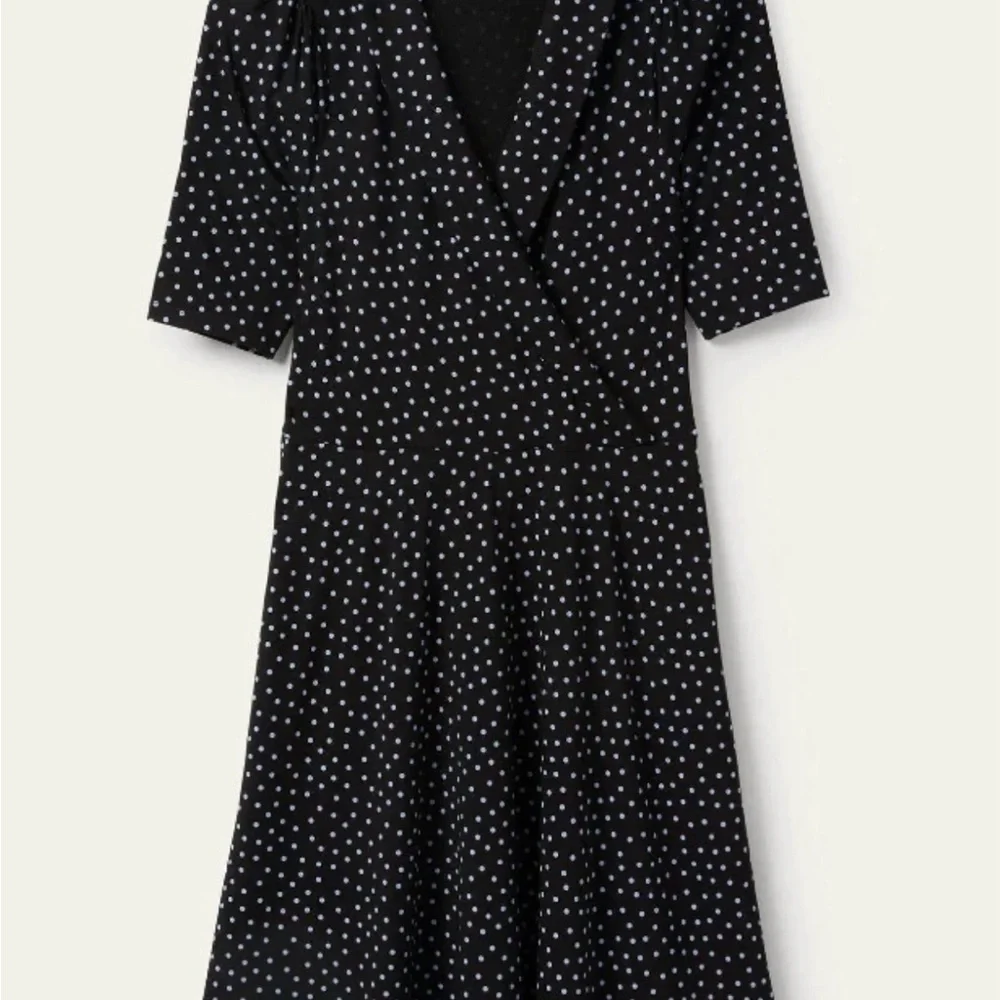 Boden Fixed Wrap Jersey Dress Scattered Polka dot - Picture 5 of 10